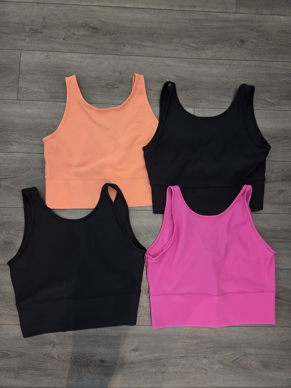 lululemon Set Of 4 Ribbed Power Pivot Tanks - Size 14